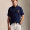 Ralph Lauren Custom Slim Fit Leather-Pony Mesh Polo Shirt