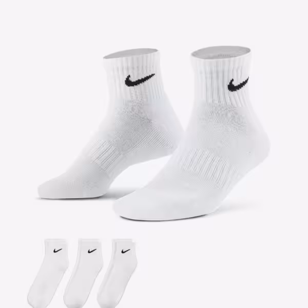 Alternative view of Nike Everyday Lightweight 3 Pairs Ankle Socks