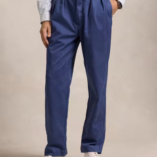 Alternative view of Ralph Lauren Whitman Relaxed Fit Pleated Chino Trouser Navy