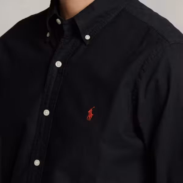 Alternative view of Polo Ralph Lauren Classic Fit Garment-Dyed Oxford Shirt - Black