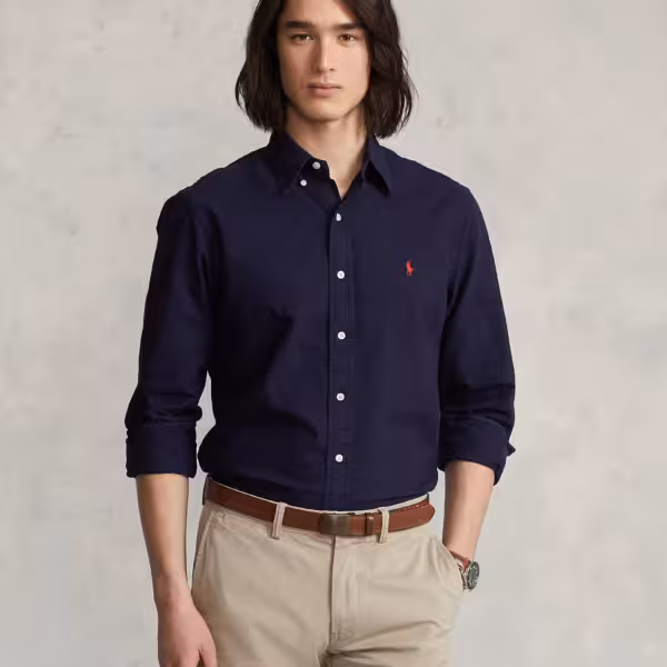 Polo Ralph Lauren Classic Fit Garment-Dyed Oxford Shirt - RL Navy