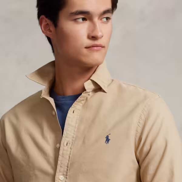 Alternative view of Polo Ralph Lauren Classic Fit Garment-Dyed Oxford Shirt - Surrey Tan
