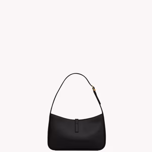 Alternative view of SAINT LAURENT YSL 5 To 7 In Smooth Leather Hobo Bag - NOIR