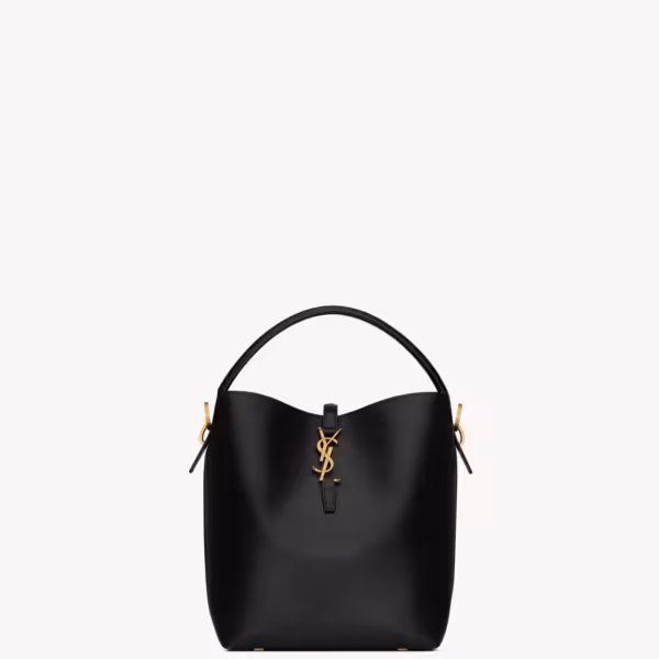 SAINT LAURENT YSL The 37 In Shiny Leather BUCKET BAG
