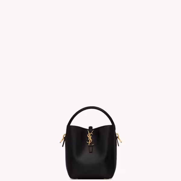 SAINT LAURENT YSL The 37 In Shiny Leather BUCKET BAG - Small