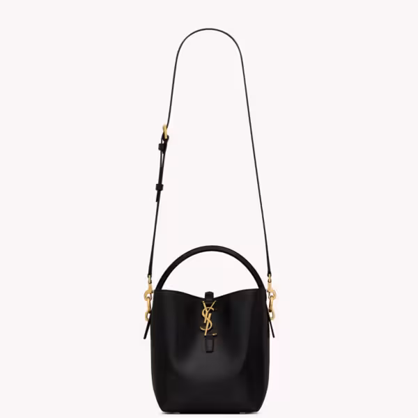 Alternative view of SAINT LAURENT YSL The 37 In Shiny Leather BUCKET BAG - Small