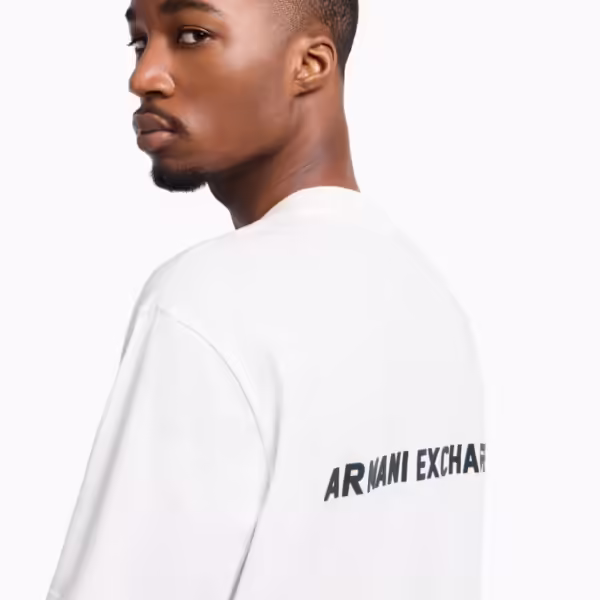 Alternative view of Armani Exchange Regular Fit T-shirt with logo Print On Front & Back