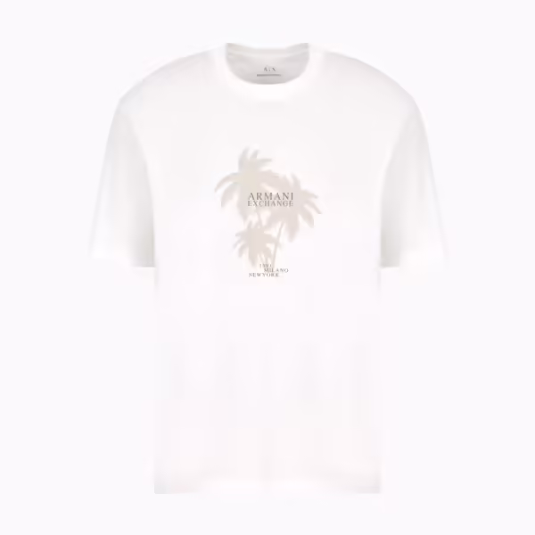 Alternative view of Armani Exchange Regular Fit Palm Tree Print T-shirt