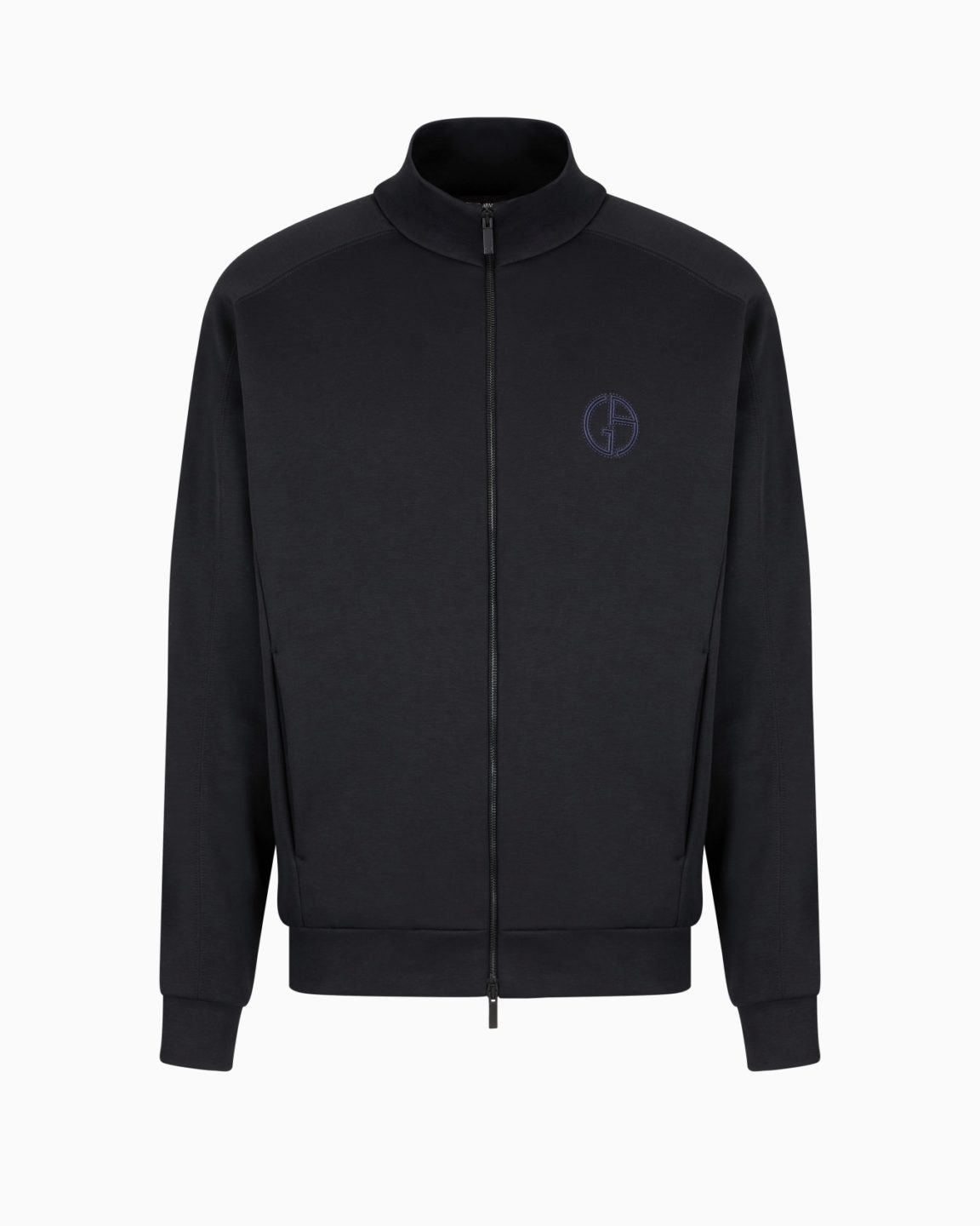 Emporio Armani Micro-Modal Interlock Zipper Jacket