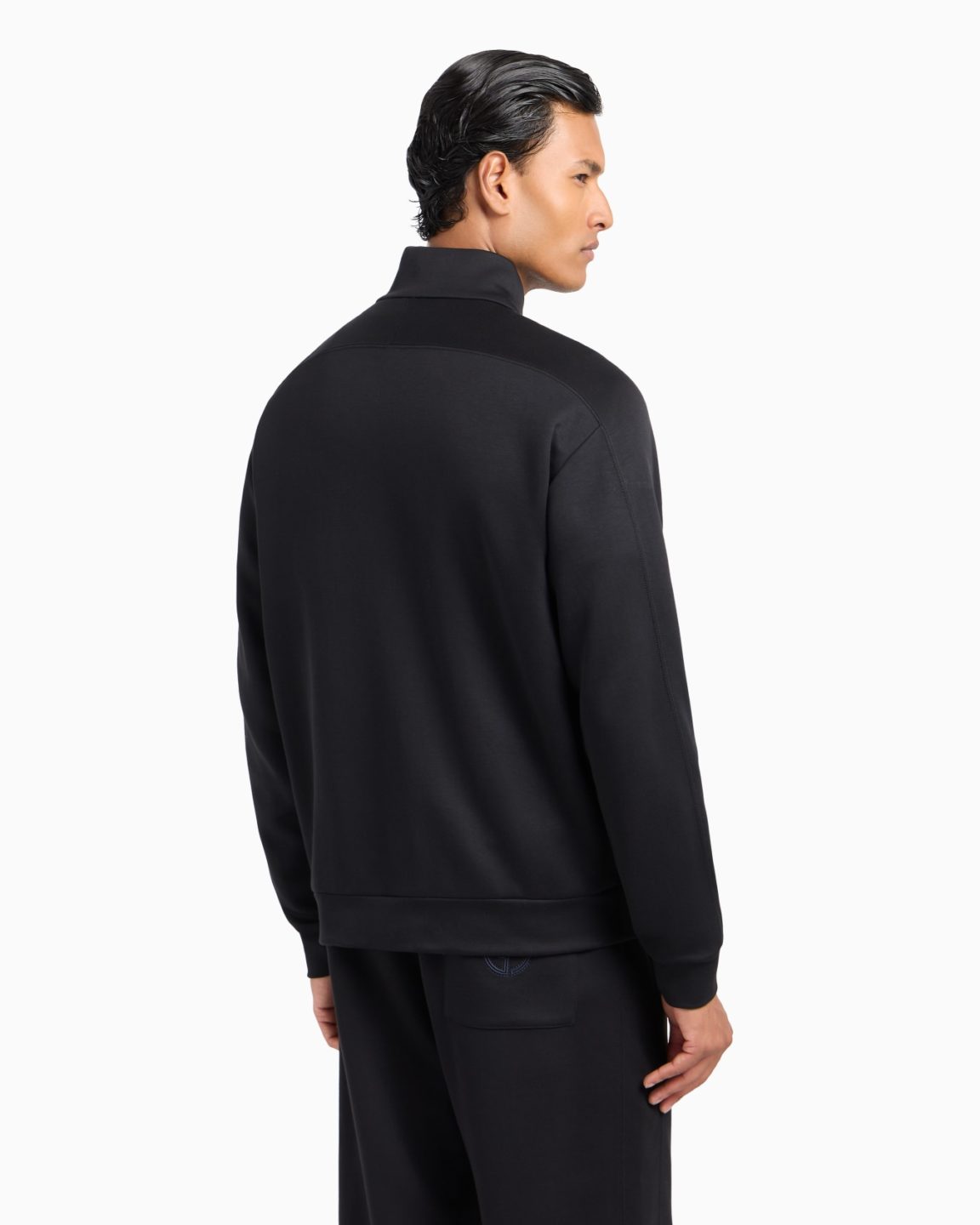 Emporio Armani Micro-Modal Interlock Zipper Jacket - Image 5