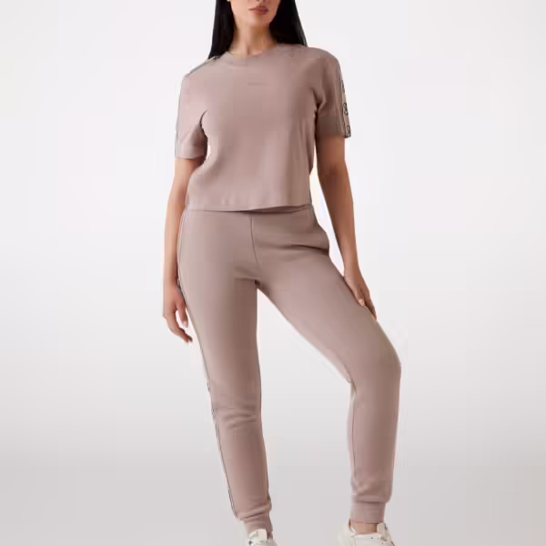 Guess Interlock Side Logo Tape Active Joggers - Light Brown