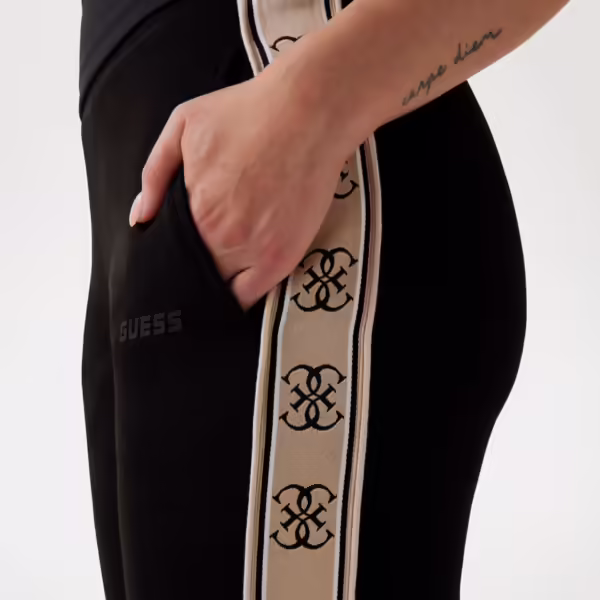 Alternative view of Guess Interlock Side Logo Tape Active Joggers - Black