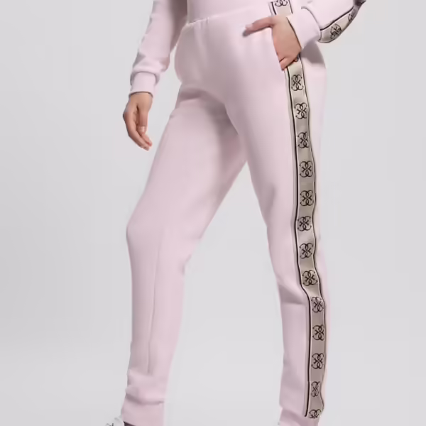Guess Interlock Side Logo Tape Active Joggers - Powder Pink